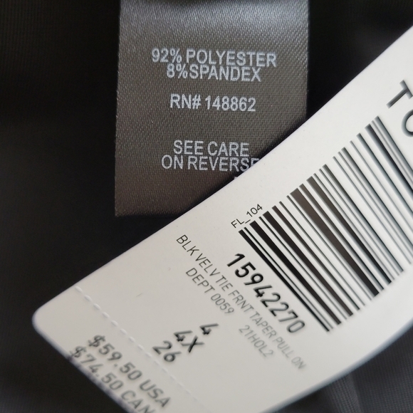 Torrid Velvet Black Pull-On Drawstring Lounge Pants Size 4X - Picture 12 of 12